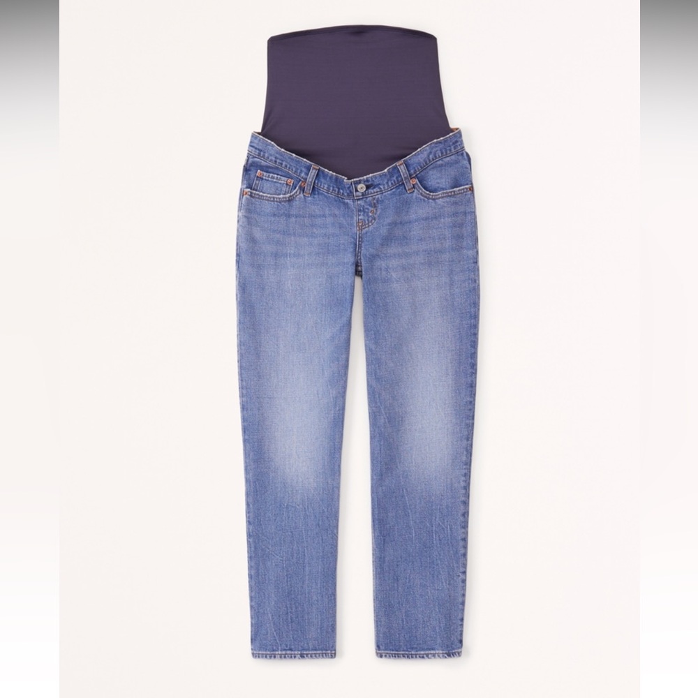 Medium Wash Maternity Abercrombie Jeans, size 24, regular length, new with tags